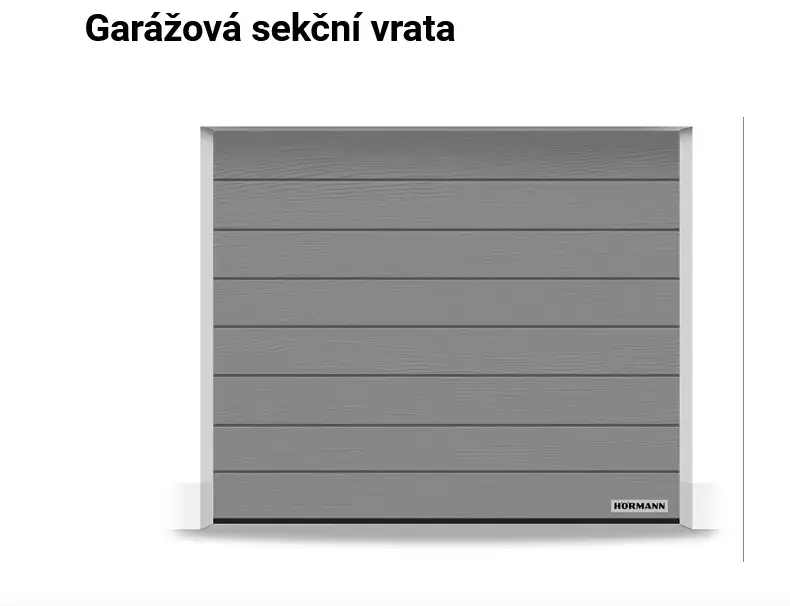 Sekční garážová vrata značky Hörmann 3000 x 2500 NOVÉ