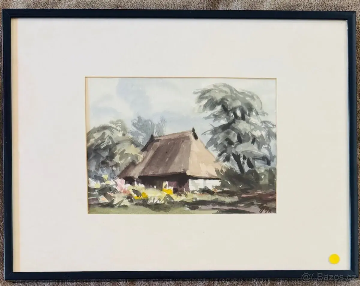 Akvarel – venkovská chalupa
