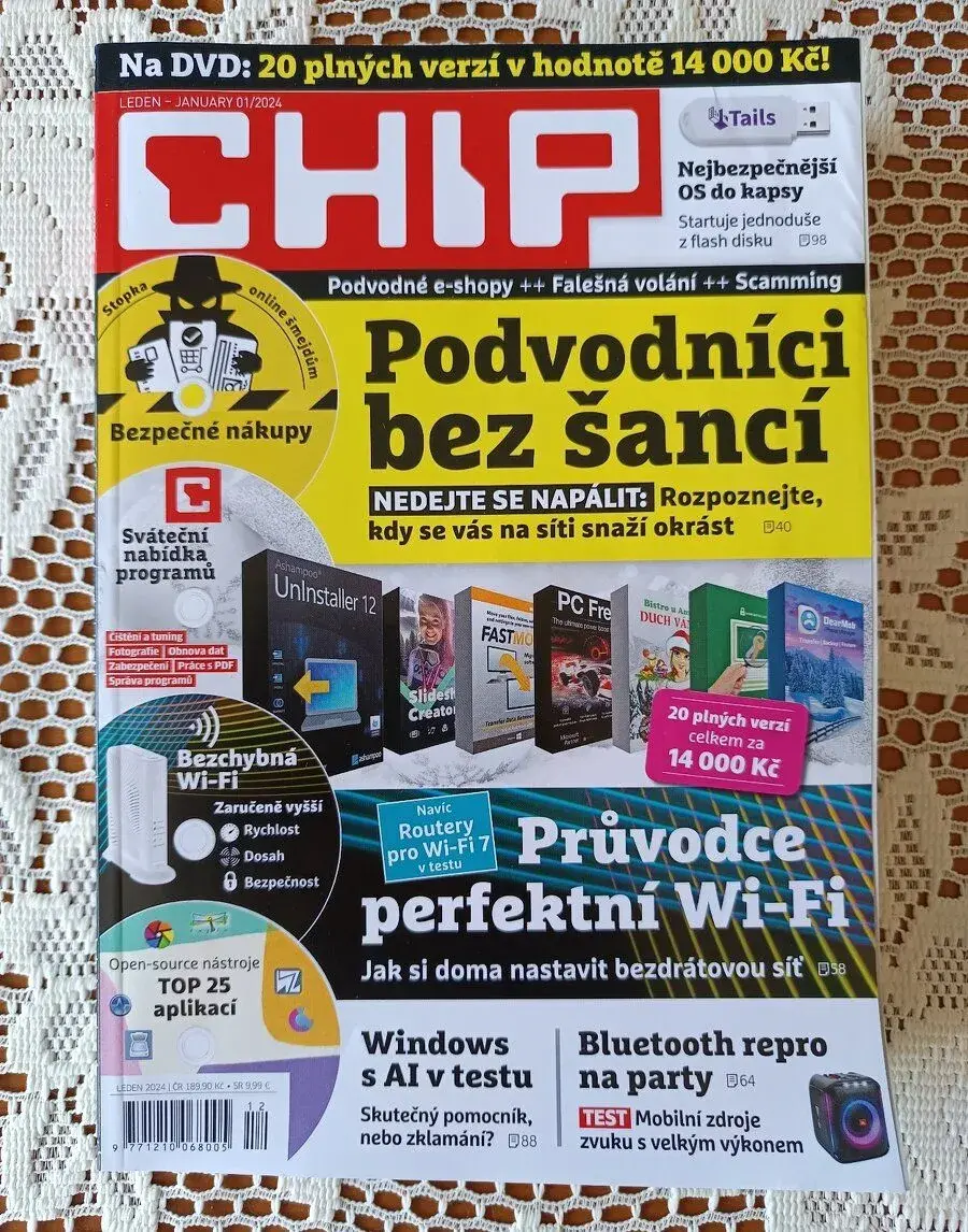 Časopis Chip, ročník 2024, čísla 1 až 7 včetně DVD
