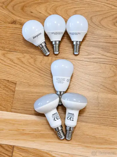 6× LED žárovka E14 – Philips / Energizer / Omega