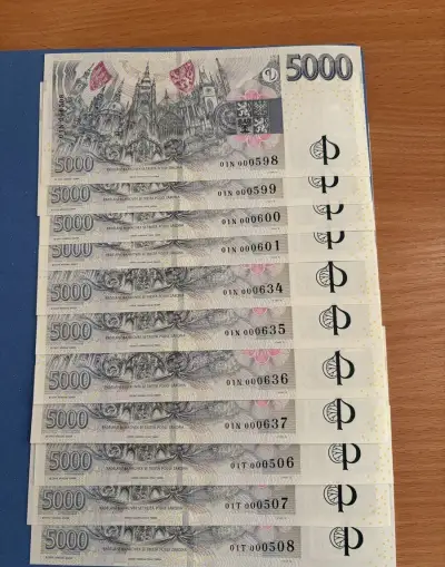 Bankovka 5000 Kč s přítiskem (2026)