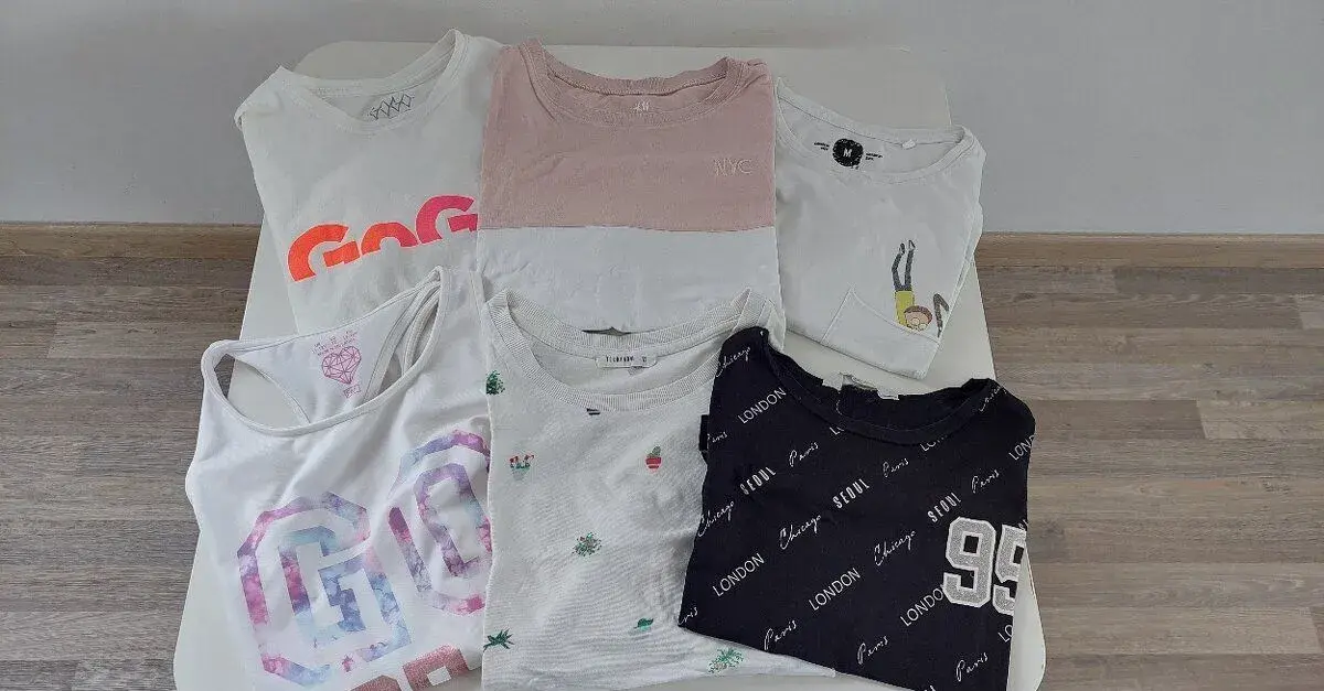 6x dívčí triko, nátělník, kraťasy, věk cca 12 - 15 let