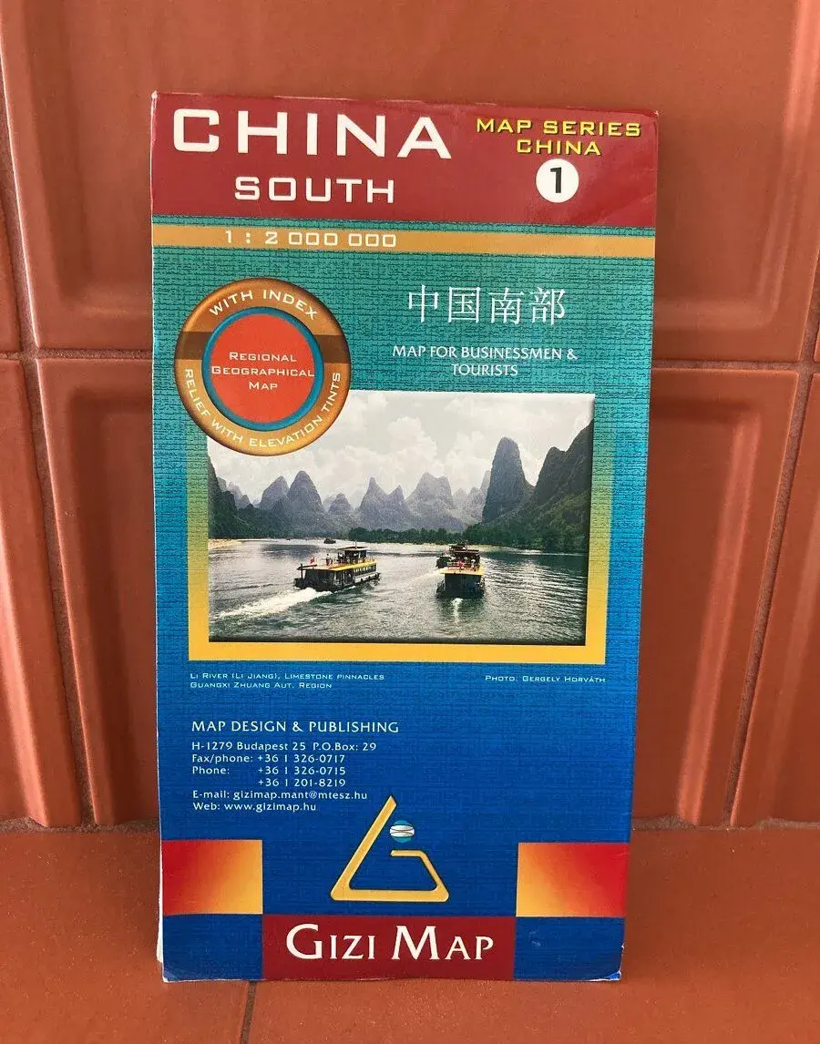 Mapa Jižní Čína (China South)