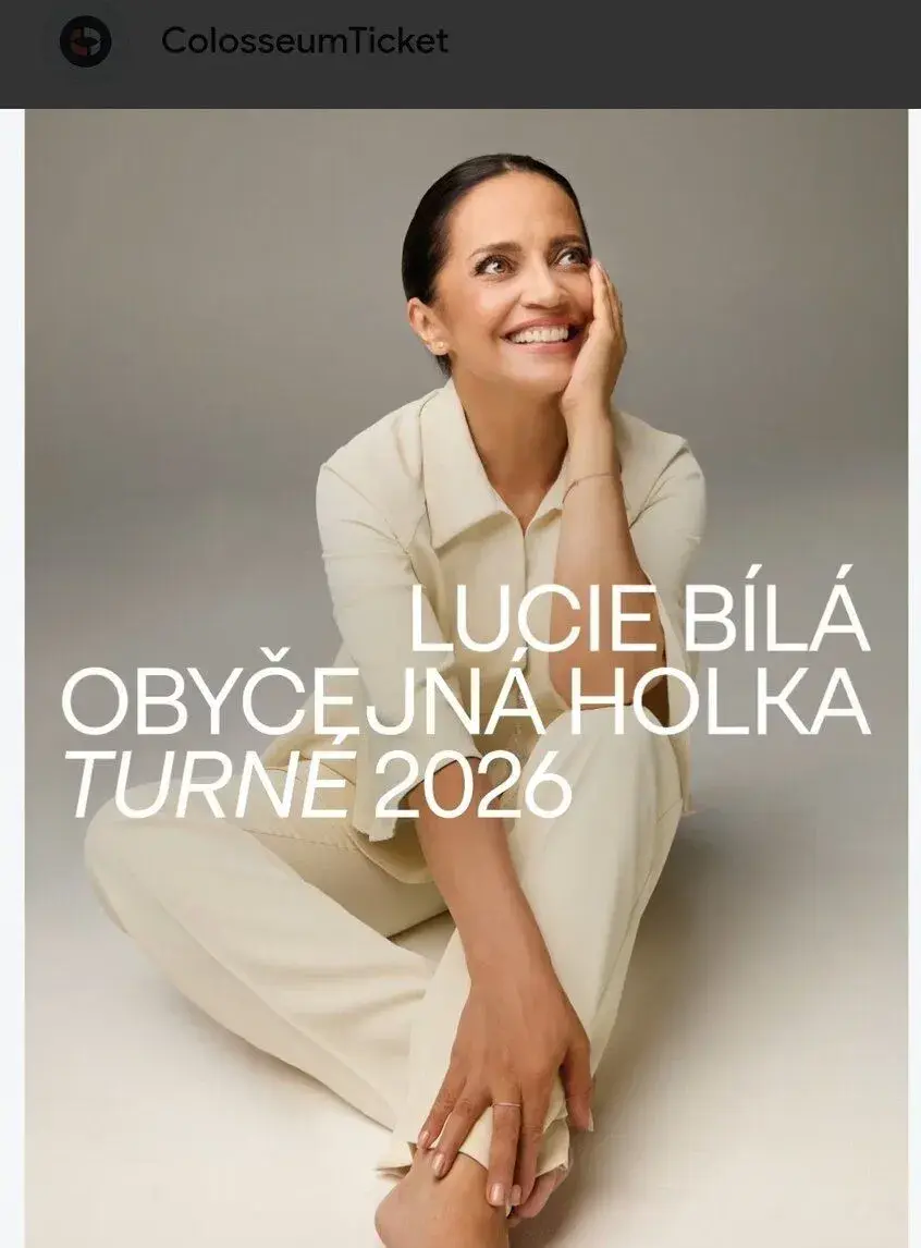 Lucie Bílá 2xvstupenka Turné Obečejná holka
