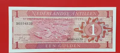Bankovka Nizozemské Antily 1 Gulden rok 1970 UNC