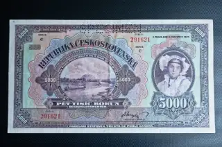 Stará bankovka 5000 korun