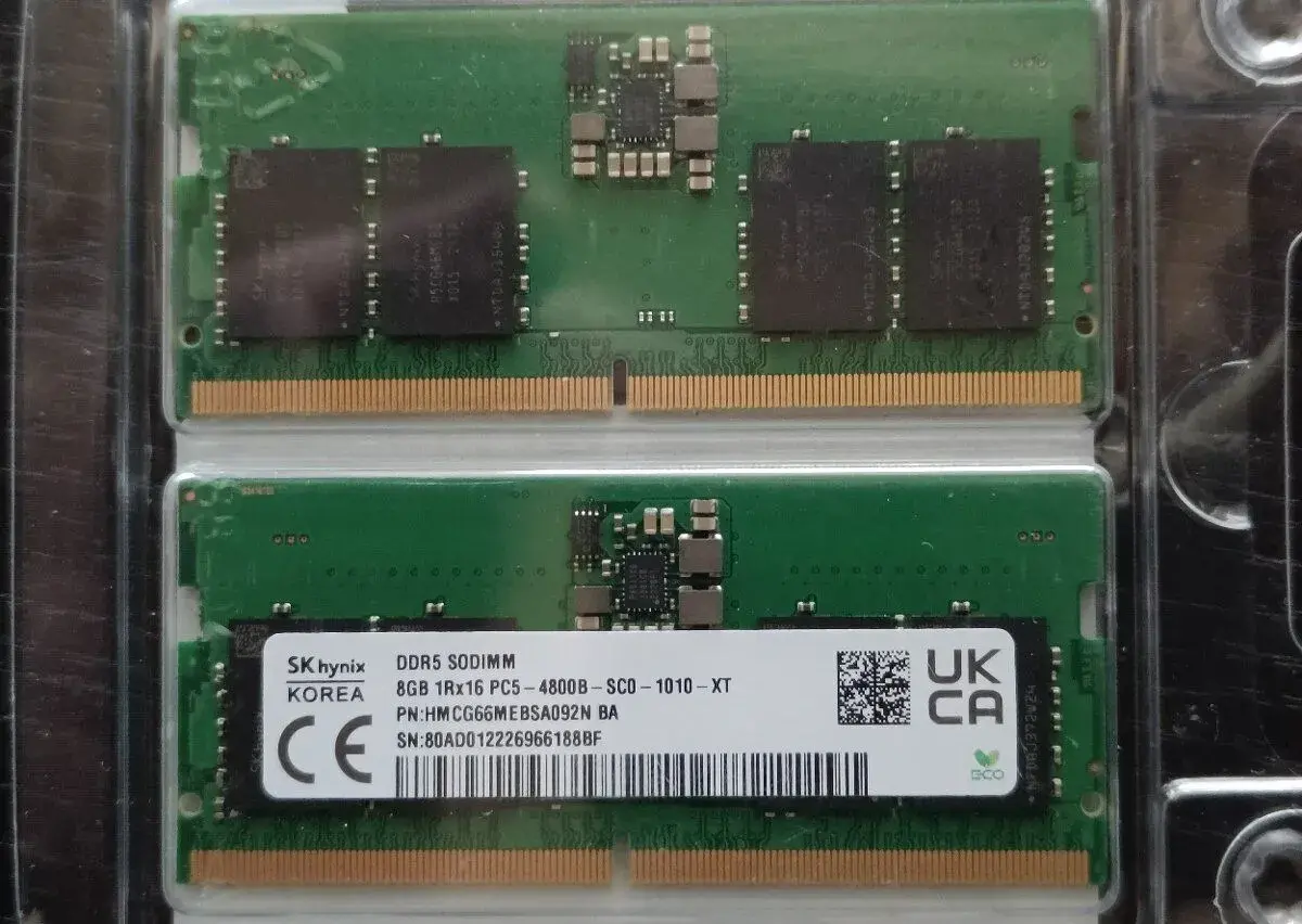 SK Hynix DDR5 SODIMM 16 GB 4800 Mhz (2 x 8 GB)