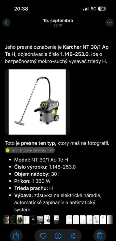 Kärcher NT 30/1 ap Te H