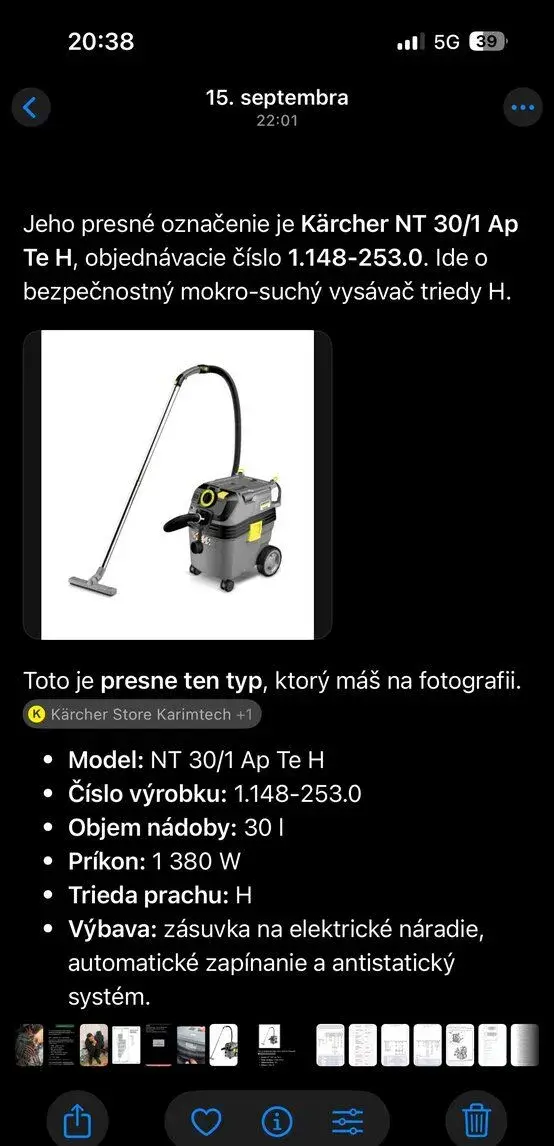 Kärcher NT 30/1 ap Te H