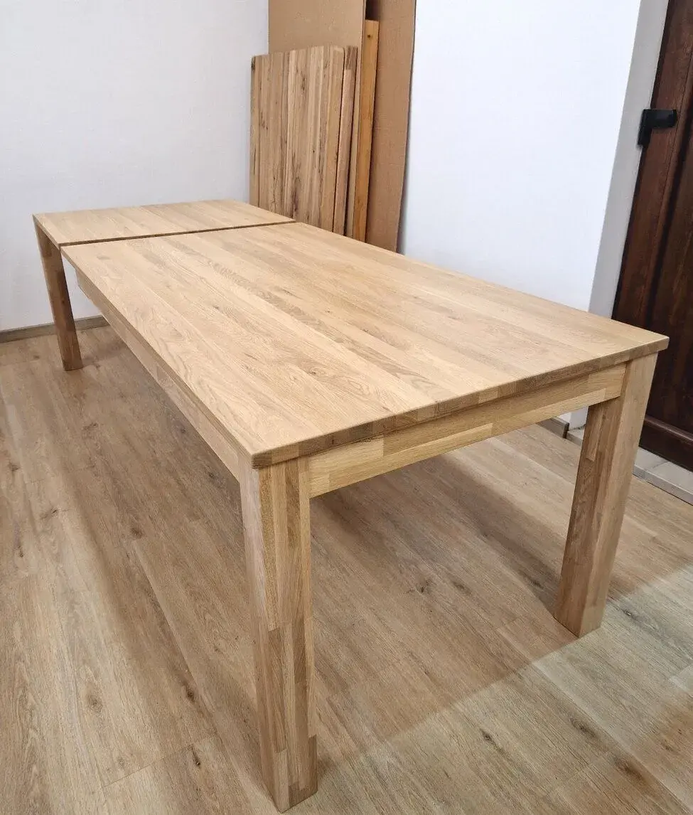 Nový rozkládací stůl dub masiv 90x160 → 230 cm
