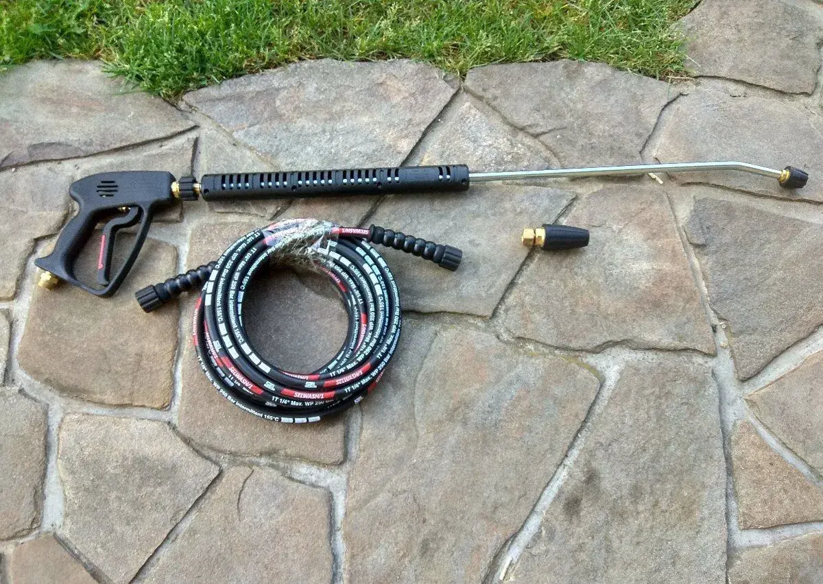 Nová profi pistol a hadice včetně trysky