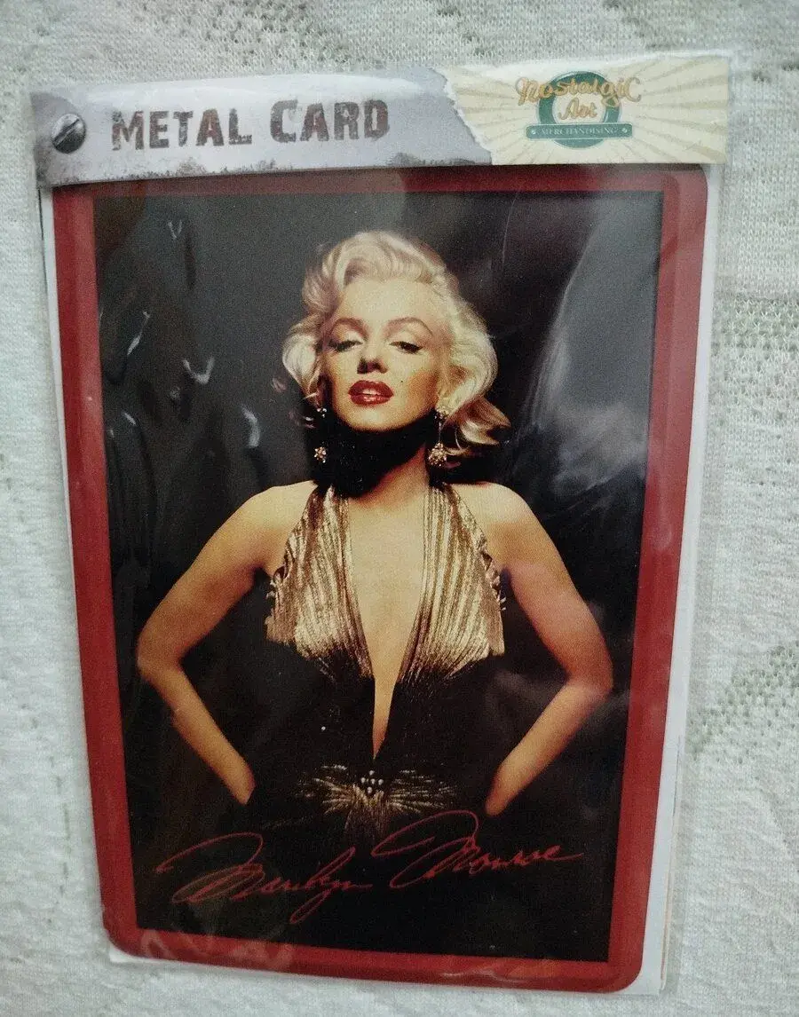 Plechová pohlednice - Marilyn Monroe, nová ve folii