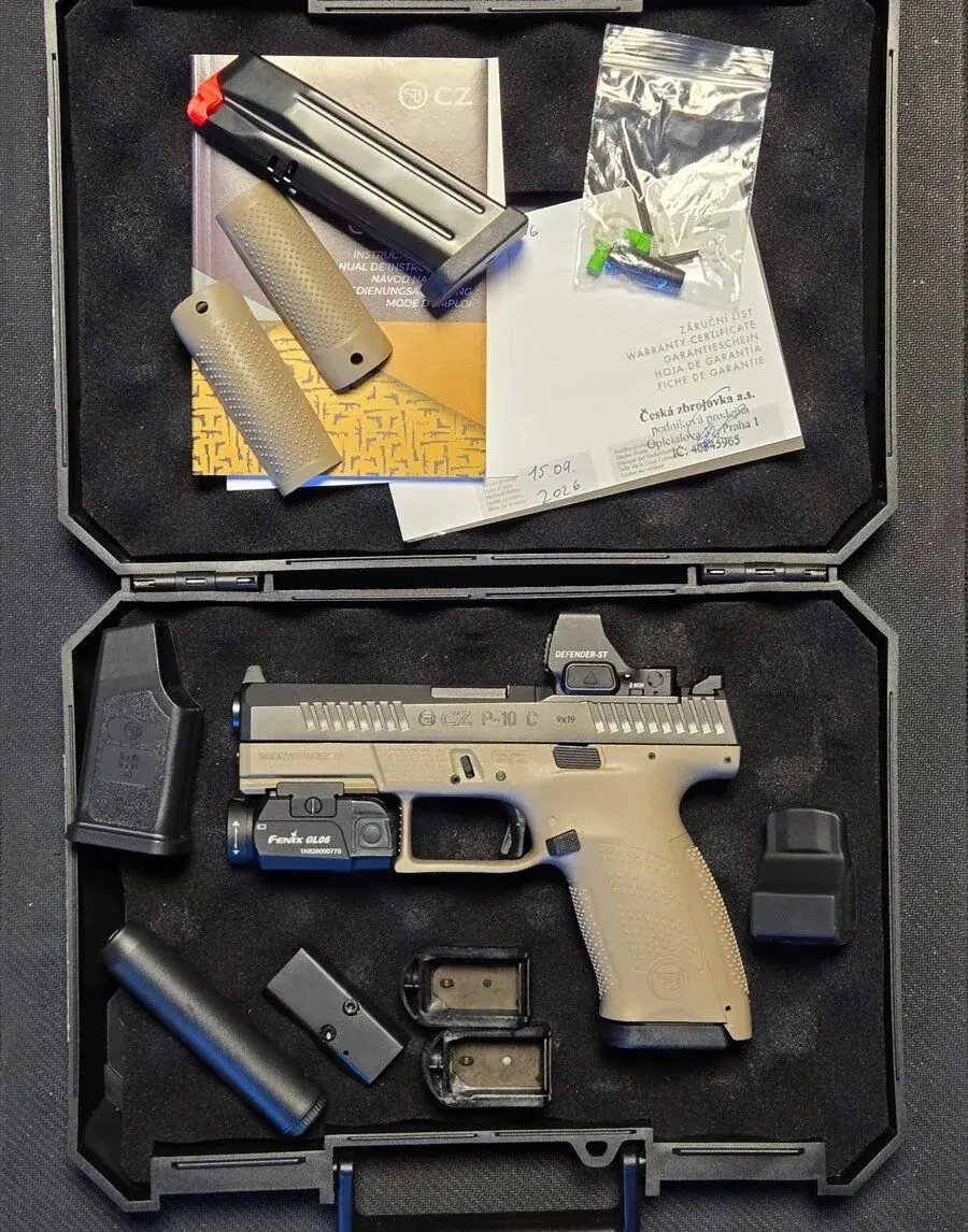 nová CZ P-10 C OR + kolimátor + svítilna