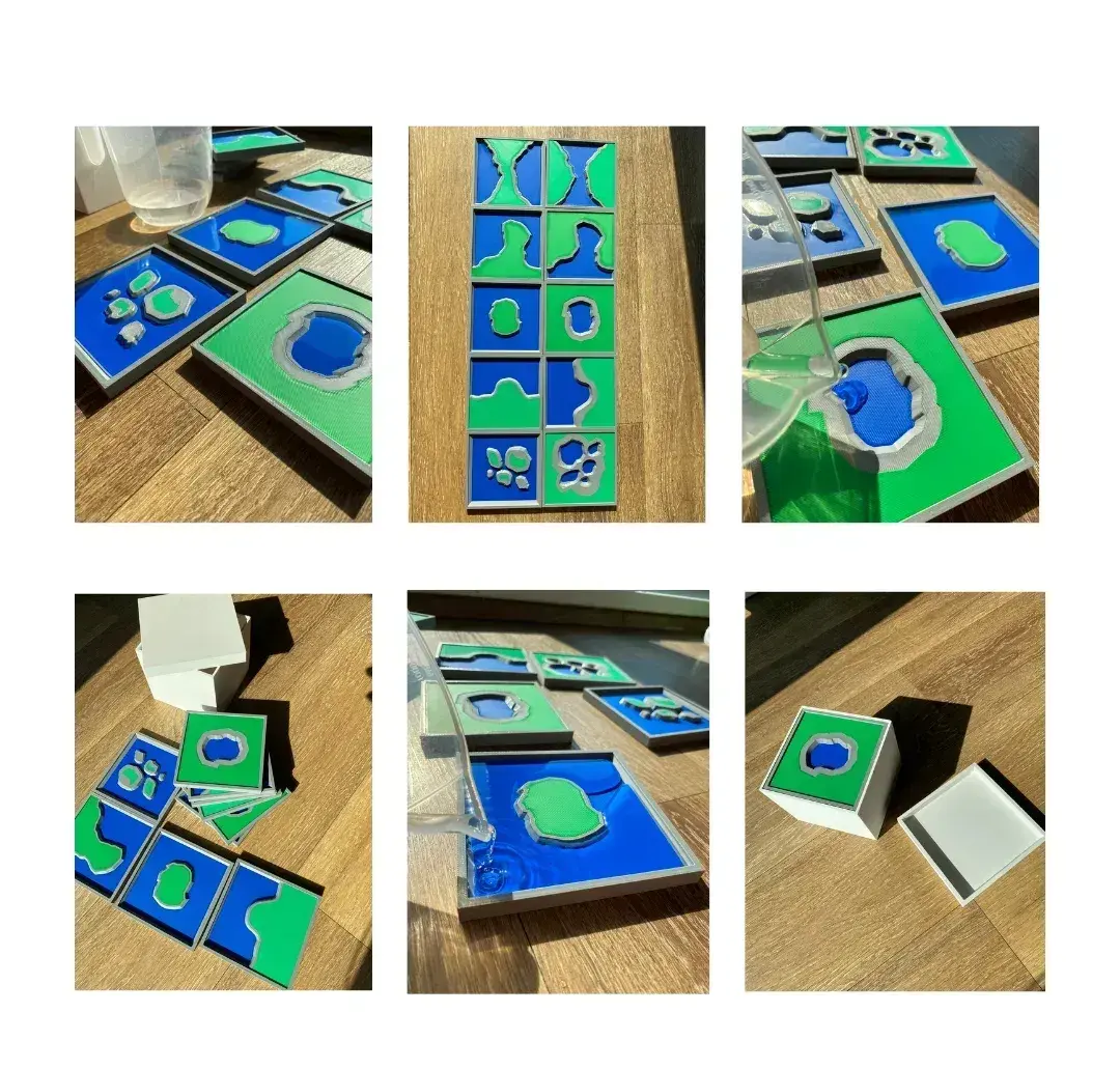 Pevnina a voda montessori