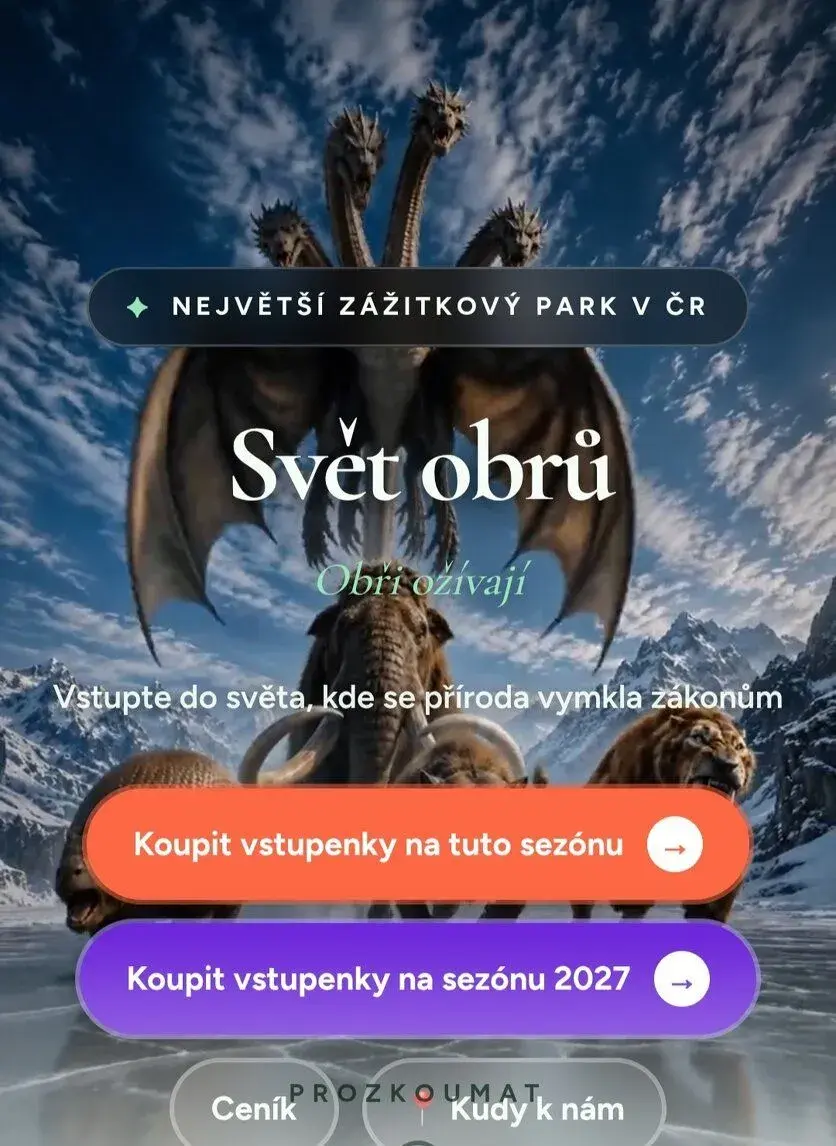 Svět obrů - vstupenky 5 ks