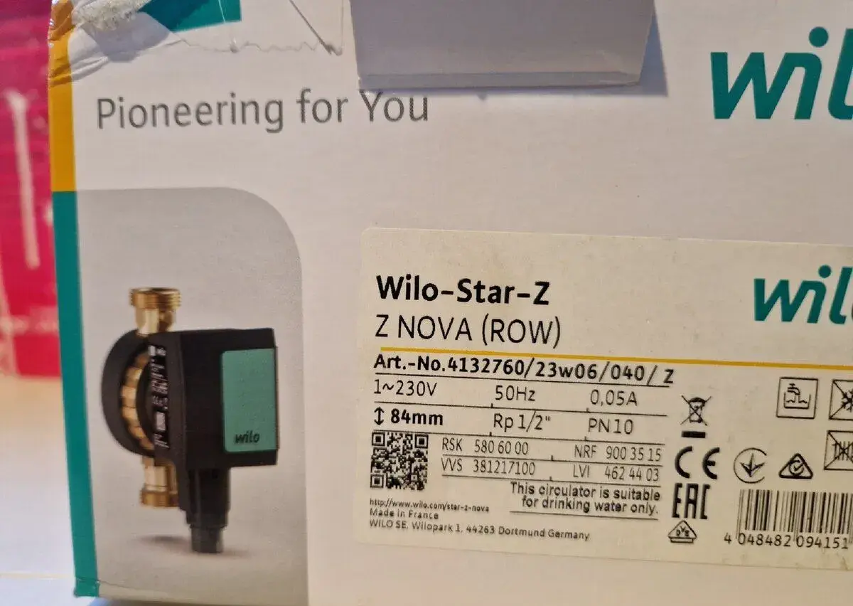 Wilo Star Z cirkulační čerpadlo TUV