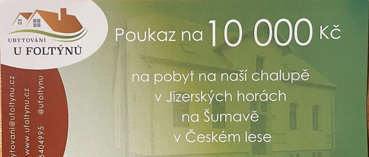 Poukaz na ubytování u Foltynů