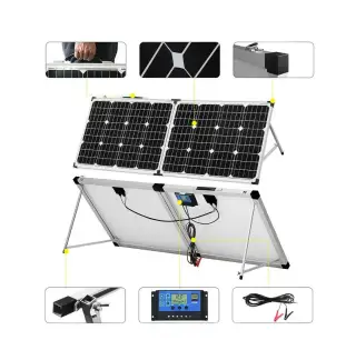 Solární panel včetně regulátoru - skládací 100W