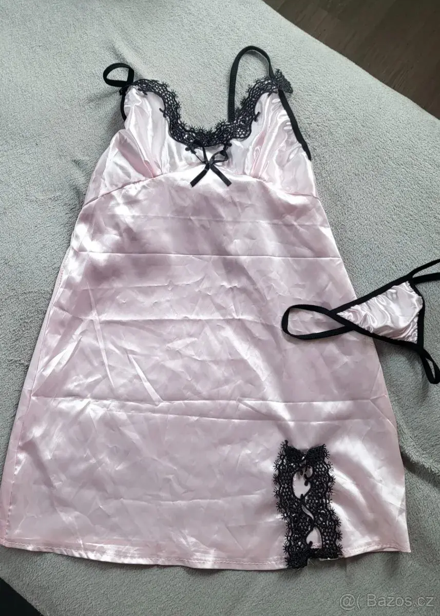 Košilka sexy růžová s tangy