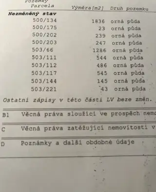 Orná půda - Lipová u Přerova