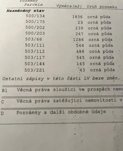 Orná půda - Lipová u Přerova