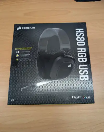 Herní sluchátka Corsair HS80 RGB USB (Dolby Audio 7.1, 24bit