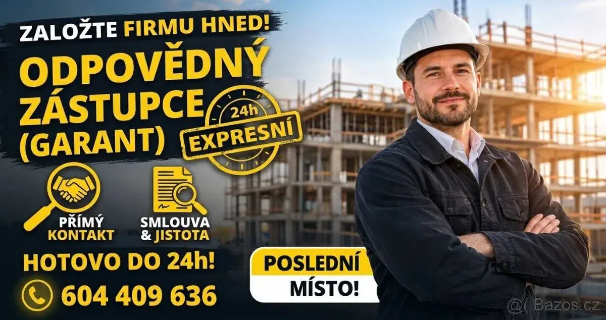 Odpovedny zastupce provadeni staveb - GARANT do 24 hodin