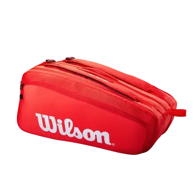 Taška na rakety Wilson Super Tour Red 15PK