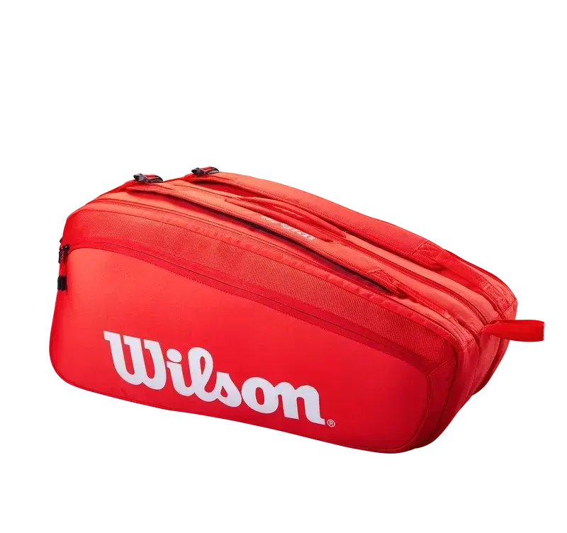 Taška na rakety Wilson Super Tour Red 15PK