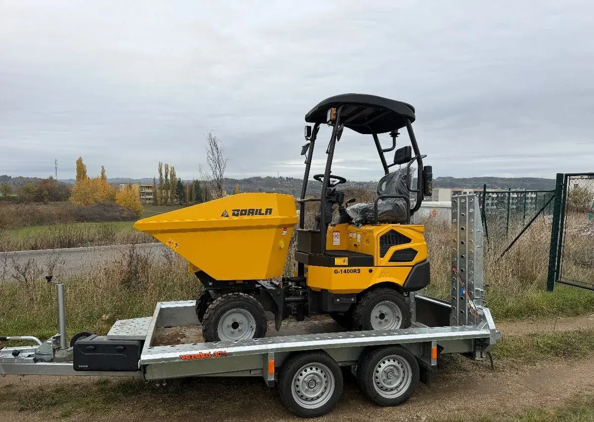 Minidumper GORILA G\-1400RS 4x4 – otočná korba, nosnost 136