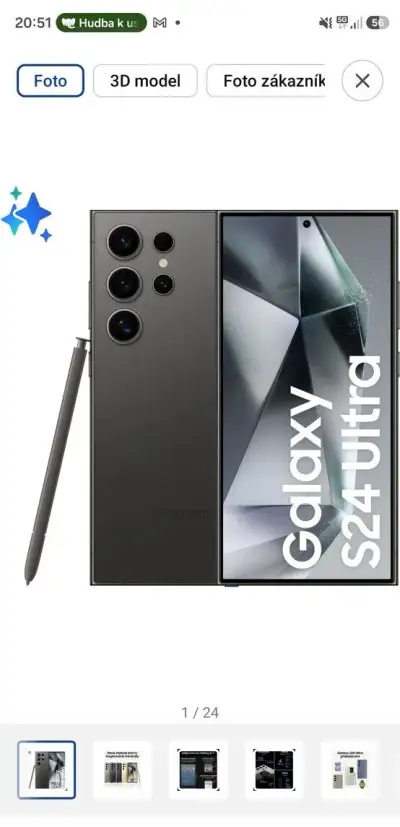 Samsung Galaxy S24 Ultra 12 GB / 512 GB | Černý titan
