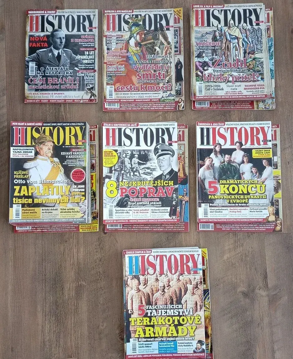98x časopis History revue – kompletní ročníky + speciály