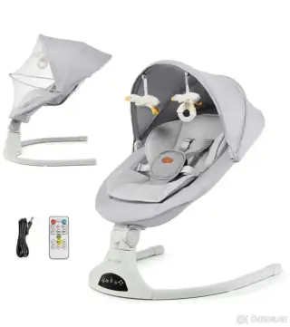 Elektrické houpátko Kinderkraft Select Tulsy 2v1 Grey