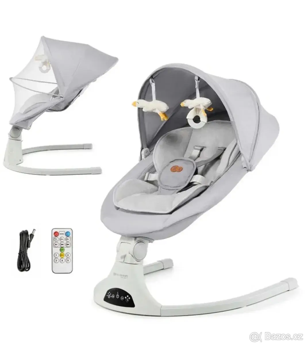 Elektrické houpátko Kinderkraft Select Tulsy 2v1 Grey