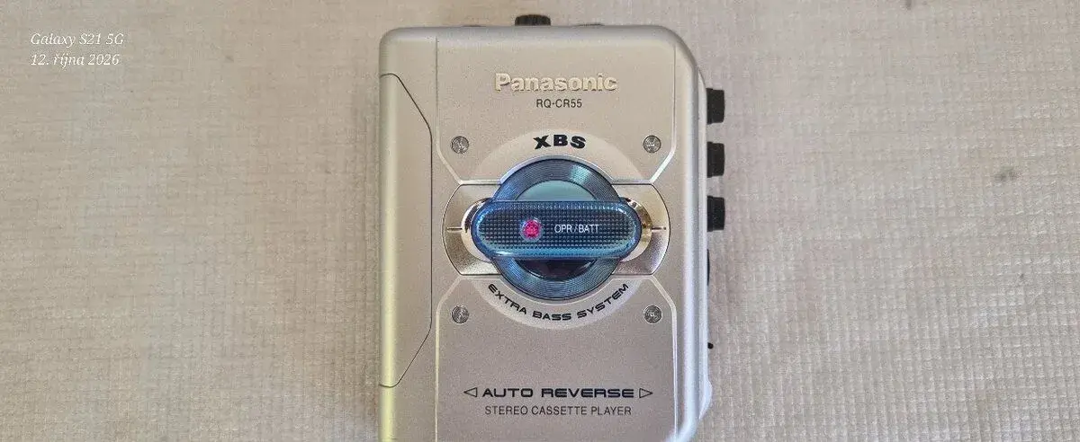 PANASONIC RQ-CR55 WALKMAN KAZETOVÝ PŘEHRÁVAČ XBS FUNKČNÍ
