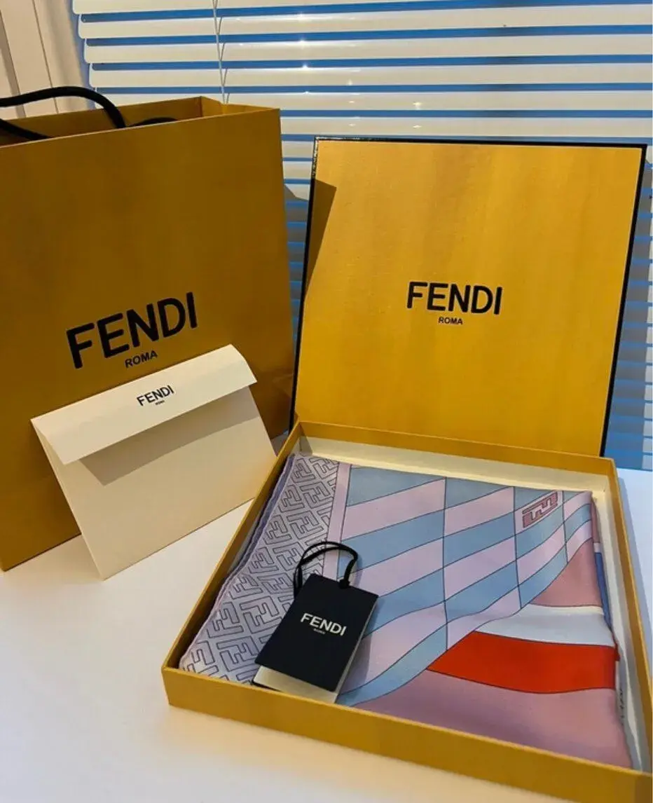 FENDI Foulard graphic-print silk scarf