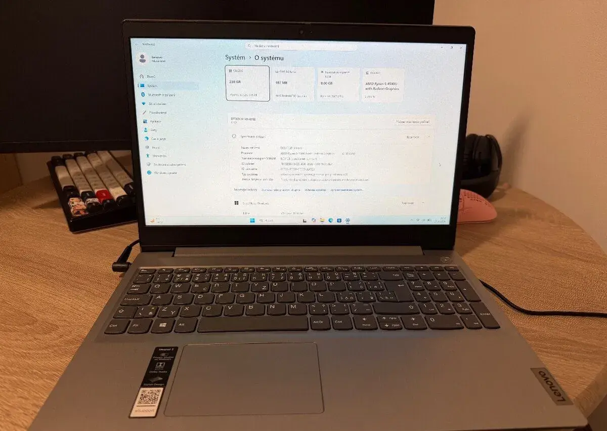 Notebook Lenovo IdeaPad 3 15ARE05 (Ryzen 5 / 8GB RAM / 256GB