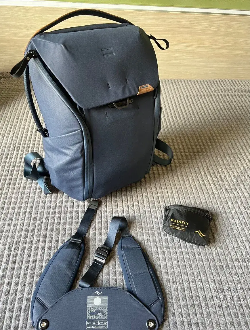 Peak Design Everyday Backpack V2 20L + Rain Fly + Hip Belt