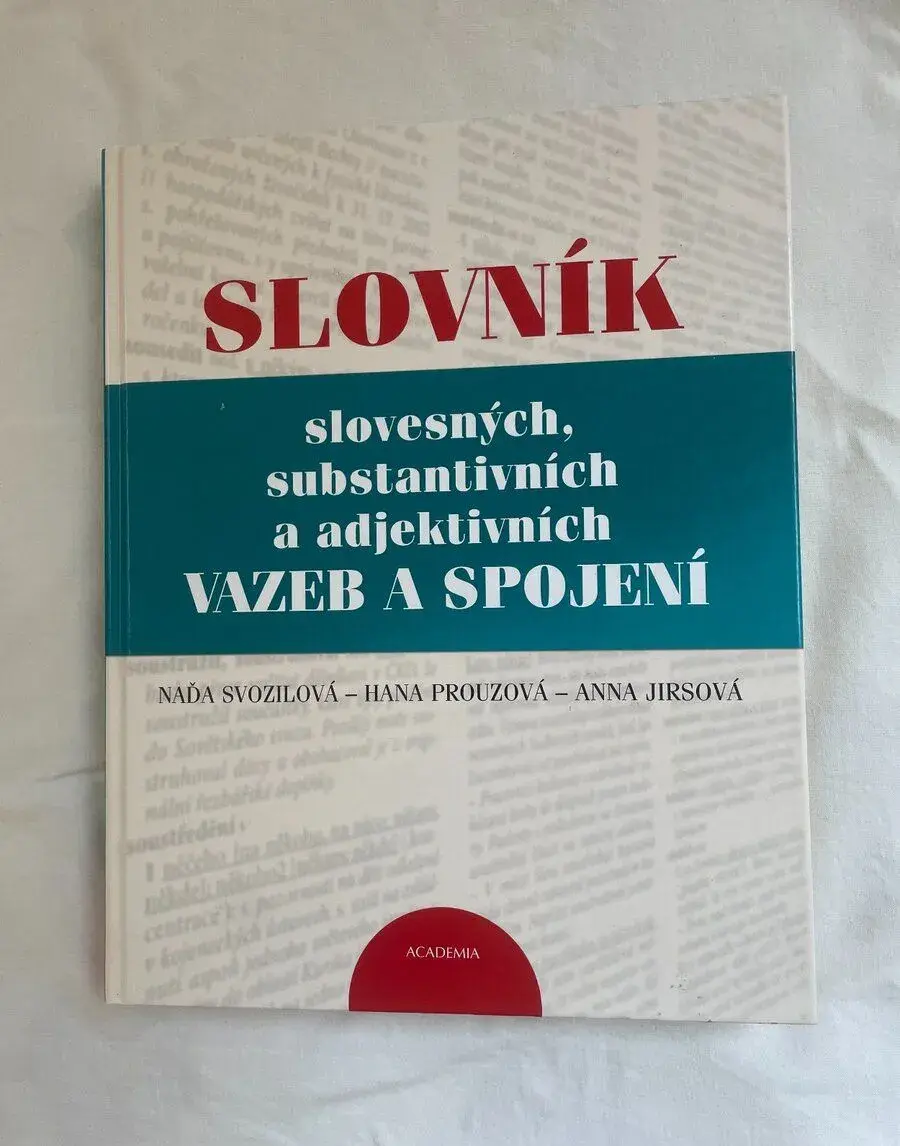 Slovník slovesných, substantivních a adjektivních vazeb a sp