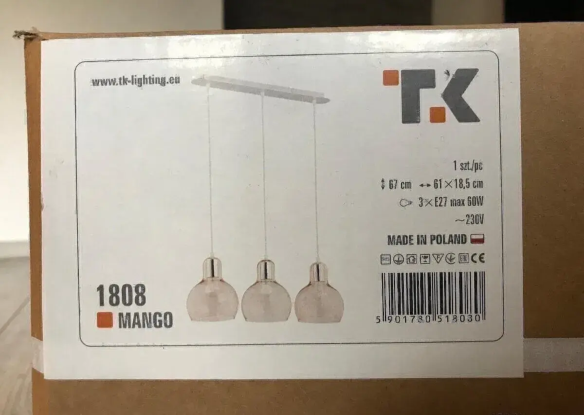 NOVÉ designové svítidlo TK Lighting MANGO 1808+retro žárovky