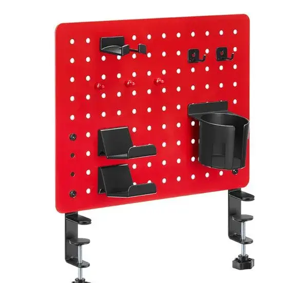Powerton Pegboard upínací na stůl, červený, herní - organizé