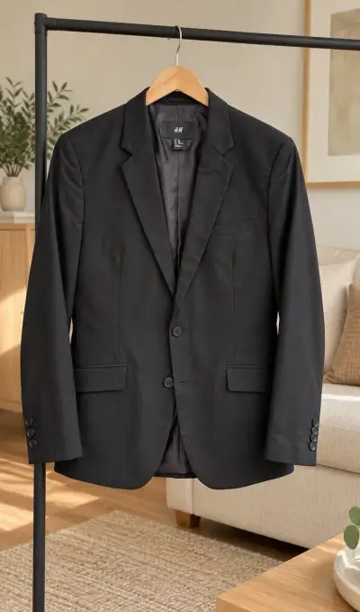 Pánské černé sako H&M, vel. 46