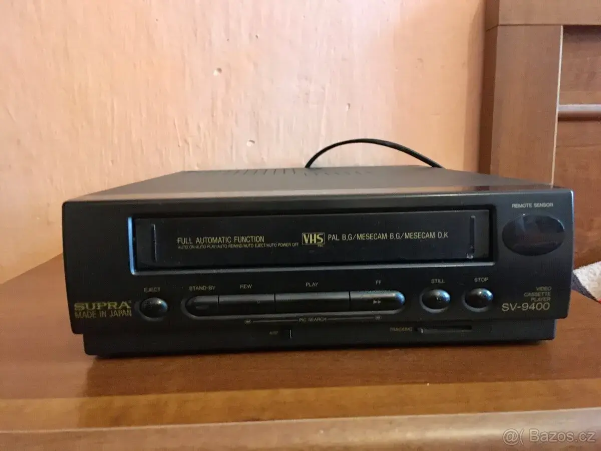VHS videopřehrávač SUPRA Japonsko