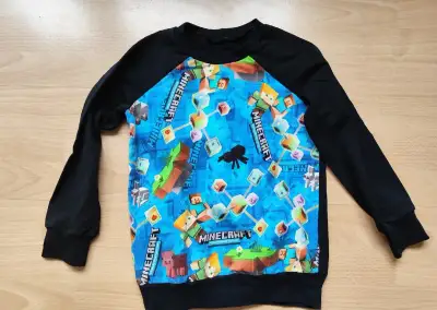 Handmade mikina Minecraft. Vel 4-6 let