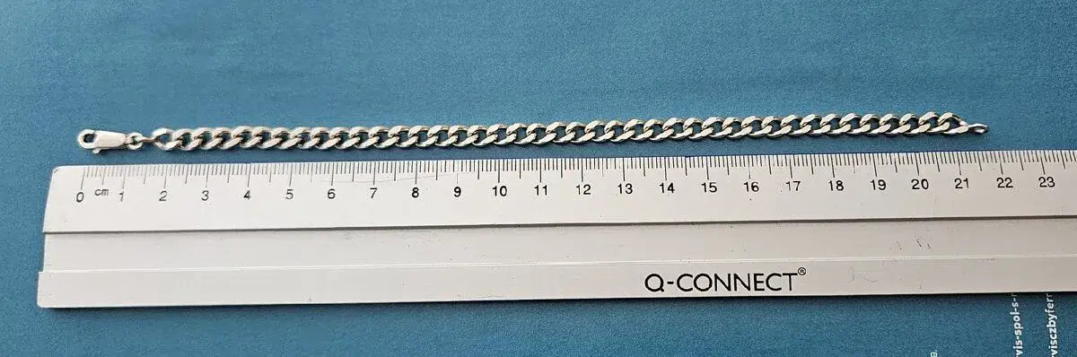 Stříbrný náramek d=21,5cm, tl.5mm, váha ca 13 gramů