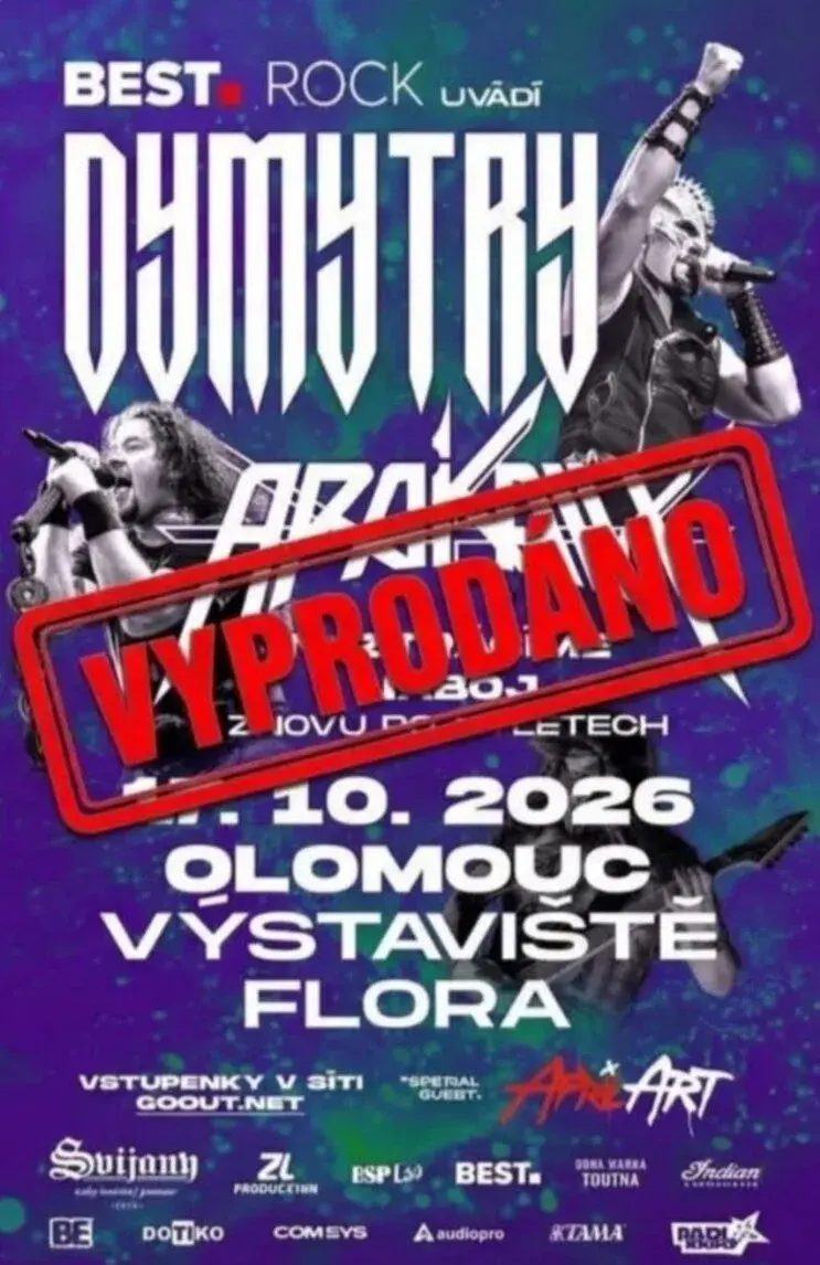 DYMYTRY a ARAKAIN dnes OLOMOUC 17.10.2026.