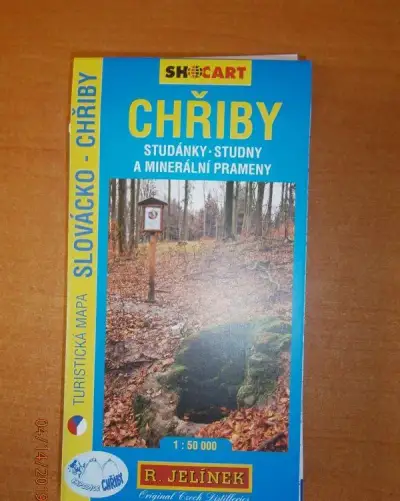 Mapa prameny, studánky, sirné prameny CHŘIBY slovácko UH