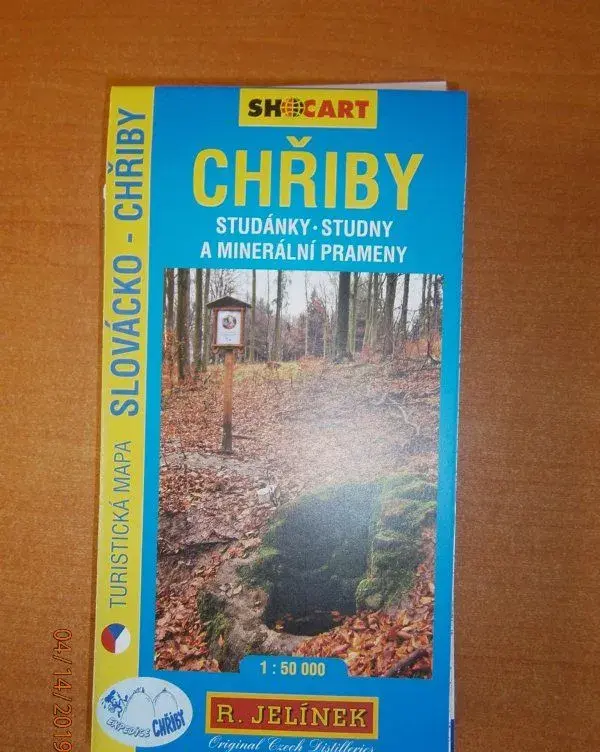 Mapa prameny, studánky, sirné prameny CHŘIBY slovácko UH