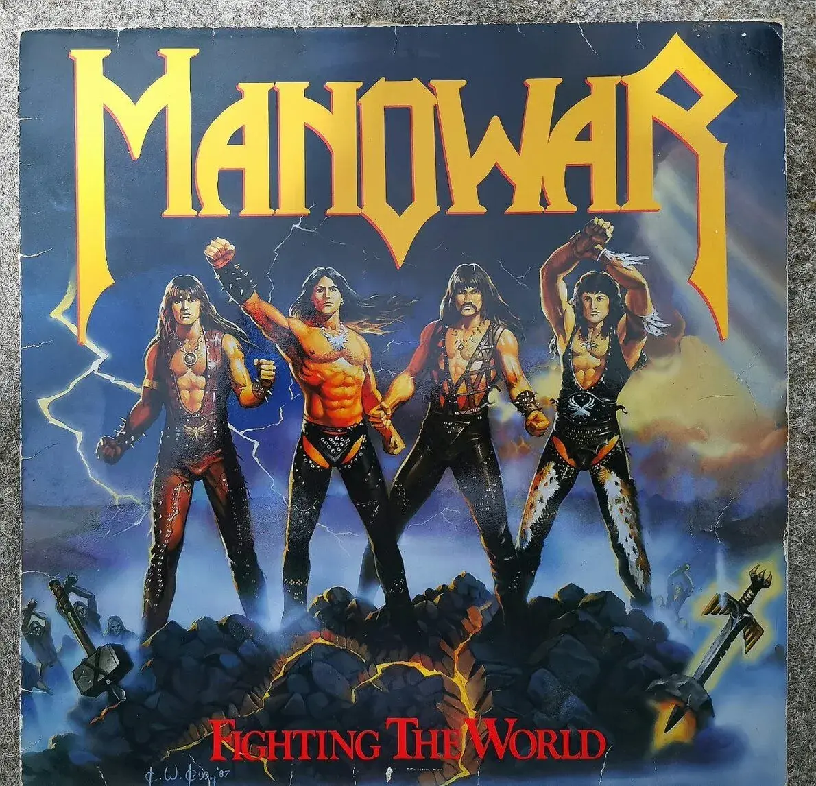 Manowar – Fighting The World (LP, 1987) – 1st Press
