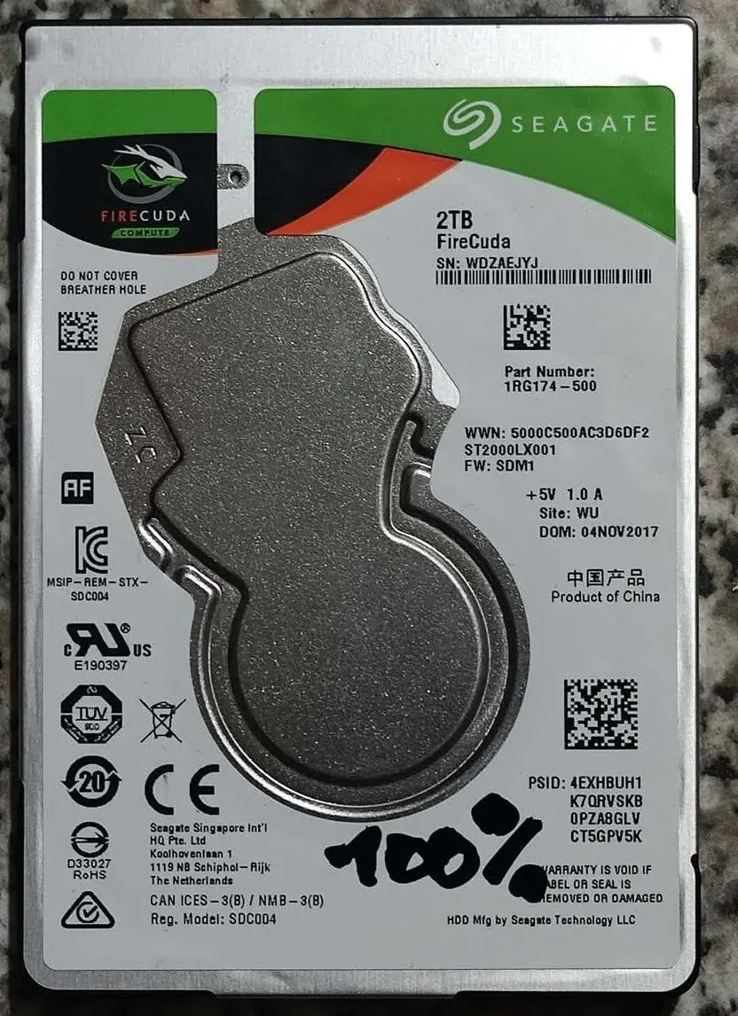 2TB SSHD Seagate FireCuda